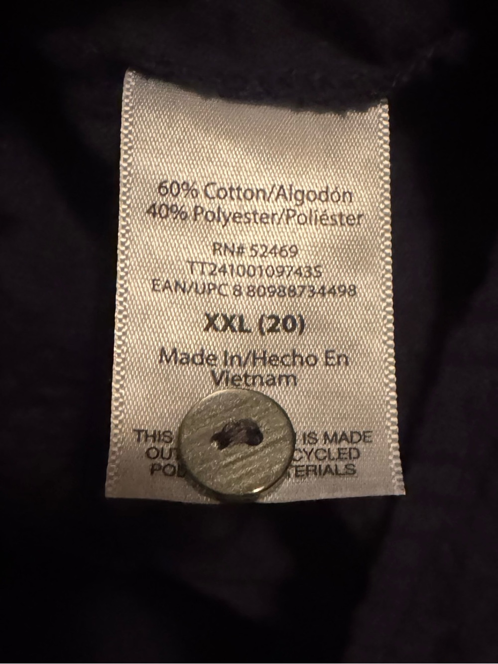 Time & Tru Sz XXL Sleeveless Navy Button-Front Ribbed Ruffle Swing dress - Picture 7 of 7